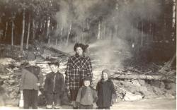 1950s:  Annette (Fred's wife), Robert, Gaston, Lise, Ivan. Clearing Point property.
