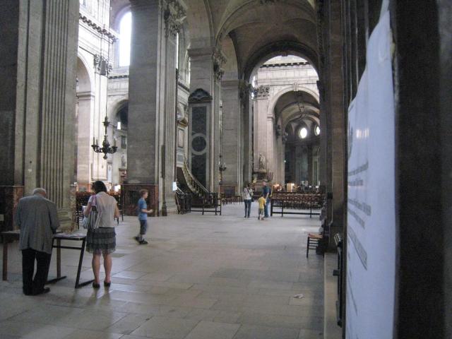 Saint-Sulpice cathedral, built over two centuries (1500s to 1700s).  One of the locations featured in The Da Vinci Code.