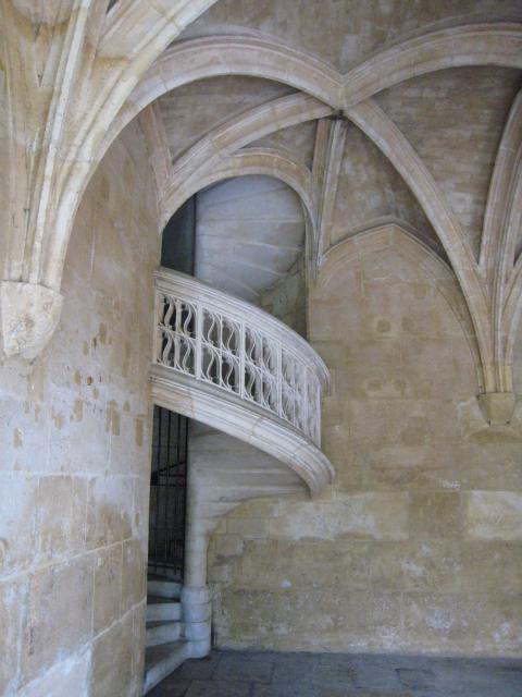 Fabulous spiral staircase, carved in stone.  Can't remember if this abbey is with St-Sulpice or St-Germain des Pres.