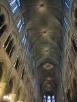 The beautiful, arched ceilings of Notre Dame cathedral.