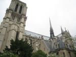 Notre Dame cathedral roof line.