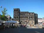 The Porta Nigra (Black Gate).  A 2000-year-old Roman gate.  Trier is very old; it dates back to the Roman Empire.