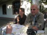 A wine tasting restaurant in Longuich.  Vivian and Andreas talking to Wally.