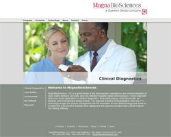 Blacks Design web site design:  MagnaBioSciences, LLC, magnabiosciences.com