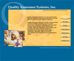 Blacks Design web site design:  Quality Assurance Systems, Inc., QASINC.com