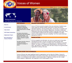 Blacks Design web site design:  Voices of Women, VoicesOfWomen.org