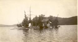 1934:  Martin shack on island in middle of Lac Pemich.