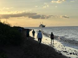 2024_02_28_19_Galapagos_Rabida_red_sand_beach_with_Evolution_ship