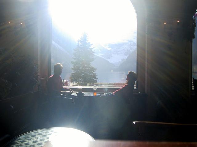 In Chateau Lake Louise after Saddleback Trail.