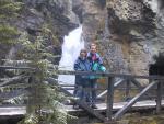 Johnston Canyon Trail waterfall.