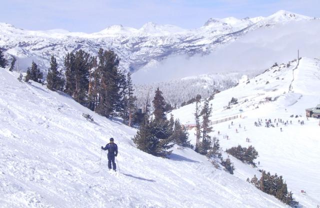 Tony skiing.