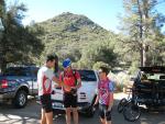 Martin, Jost and Dinesh prepare for the ride.
