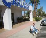 Soles melted off outside Carlee's in Borrego Springs.  Really, it was only about 95-100, but they just started slipping off.