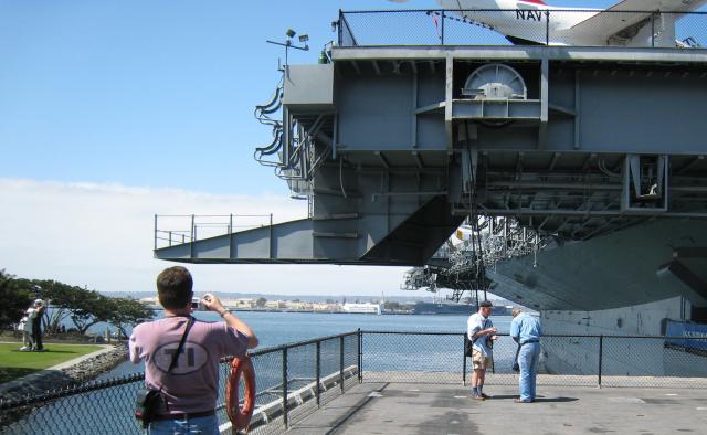 view from Midway into San Deigo harbor