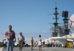 John on deck of Midway