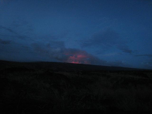 End of Chain of Craters Road: Glow of Lava
