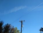 Contrail shadow.