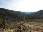 The steepest part of the hike.  Most vegetation still charred by 2007 Witch Creek Fire.