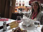 Salad Nicoise, coq au vin, fresh bread and red wine in an outdoor cafe on the Rive Gauche.  It doesn't get better than this!