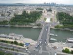 Looking across the Seine from the top of the Eiffel Tower.