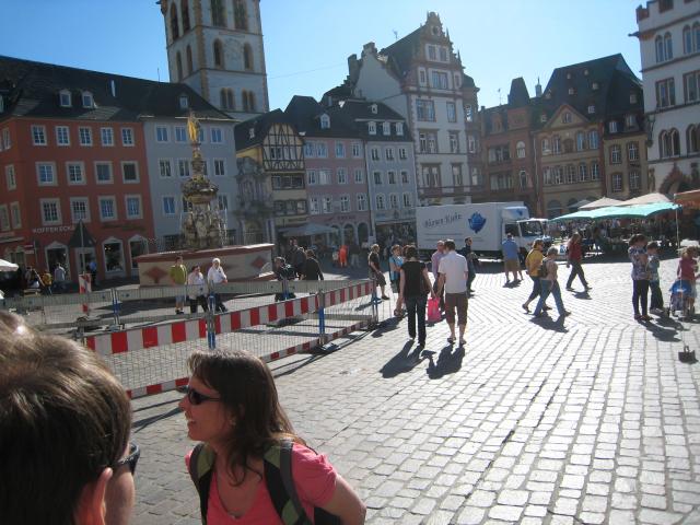 The Marktplatz in Trier.  Shopping!