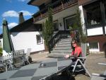 Outdoor area in front of the Hotel Jacobs, the bed and breakfast where we stayed in Hermeskeil.