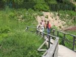 Wally, Bernd and Vivian walking through Hermeskeil.