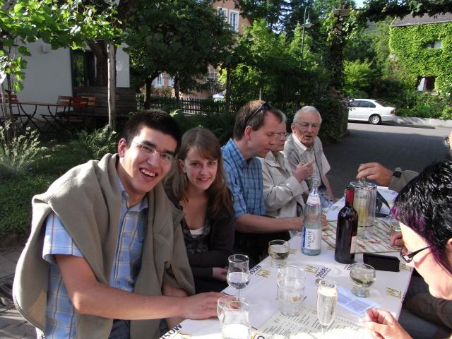 The other side of the table.  Left to right:  Max, Melissa, Randy, Wally, Kurt.