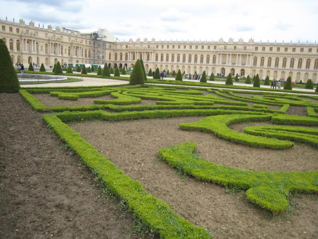 Standing in the garden, looking back at the main palace.