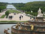 The Latone Fountain, and beyond that the Grand Canal, where the king used to keep full-sized ships for amusement.