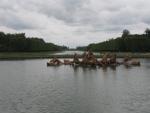 La Basin D'Apollon (Apollo Fountain).  Apollo riding up out of the waves on the chariot of the sun.