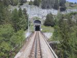 Entering a tunnel.