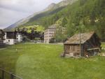 Entering Zermatt, the end of our Glacier Express journey.