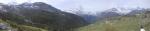 Panorama shot of the valley we were hiking with Matterhorn in background.