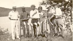 1930s: O.T. Williams, Fred Knight, Vern and Esther Lamborn, Joe and Alvin Lamborn. Late 1930s