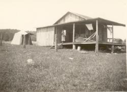 1935:  Martin shack and tent.