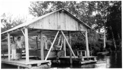 1948:  Boathouse and new boat.