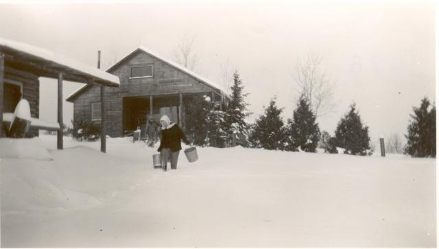 1948:  Nancy Martin in winter.