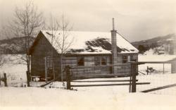 1951:  Winter view of Martin cabin.