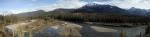 Panorama of the valley in Banff National Park.