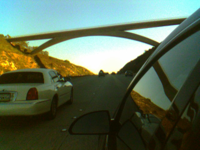 The beautiful bridge over I-15, heading south from Temecula to San Diego.
