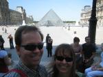 The courtyard of the Louvre, largest building in the world.  My feet hurt just looking at the building.