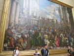 In the Mona Lisa room.  On one side of the room is this unbelievably huge painting...