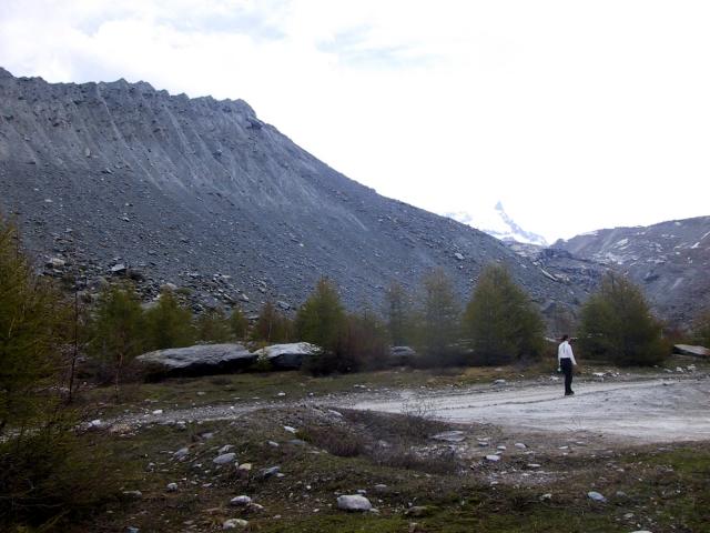 View from the bottom of the rough, glacier-cut valley.